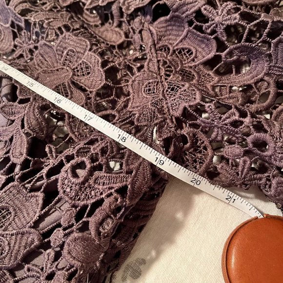 NWT Paper Dolls bardot crochet dress with fluted sleeves - Picture 9 of 14